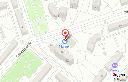 Супермаркет Магнит у дома на Волжском проезде, 79б в Советской на карте