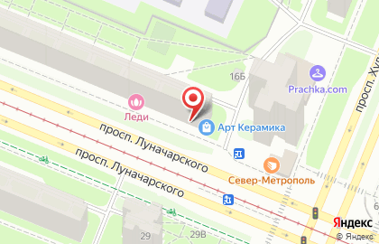 Бытовик на проспекте Луначарского на карте