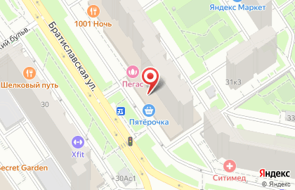 Цветочный салон на Братиславской улице на карте