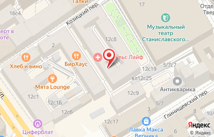 Студия Пирсинг.ру на Тверской улице на карте