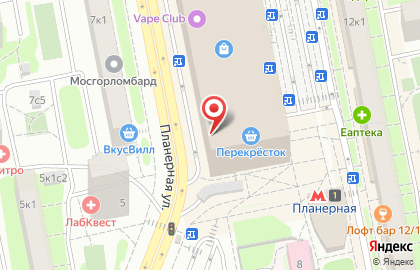 Магазин колбасных изделий Рублёвский на Планерной улице на карте
