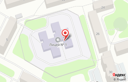 Лицей №1 в Петрозаводске на карте