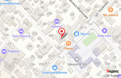 Продуктовый магазин на ул. Ульянова, 27а на карте