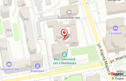 Центрально-Черноземный банк Сбербанка России на улице Карла Маркса, 130 к 2 на карте