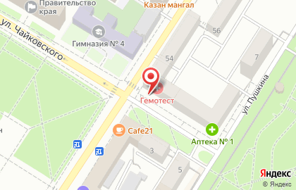 Флористический центр Оазис на улице Чайковского на карте