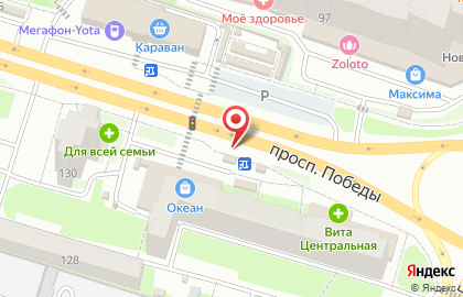 Киоск фастфудной продукции на проспекте Победы на карте