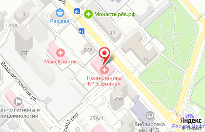 Городская клиническая поликлиника №3 на улице Ленинградской на карте