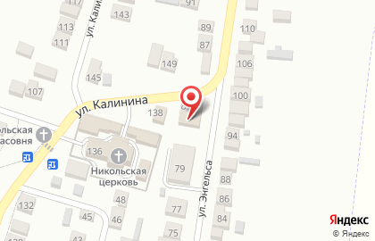 Продуктовый магазин на улице Энгельса на карте