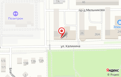 Магазин мясных полуфабрикатов на улице Мельникова на карте
