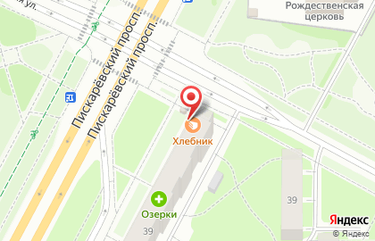 Киоск по продаже печатной продукции Новая пресса на Пискарёвском проспекте на карте