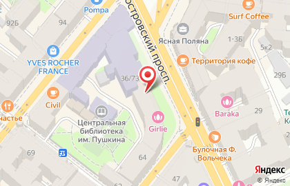 Сеть Турагентств Турсфера, Уполномоченное турагентство туроператора ANEXtour метро «Петроградская» на карте
