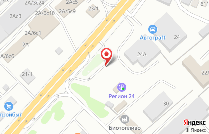 Заправочная станция Регион24 в Советском районе на карте
