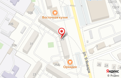 Кафе Орхидея на улице 9 Января на карте