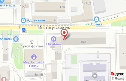 Мед-Оптика на Институтской улице на карте