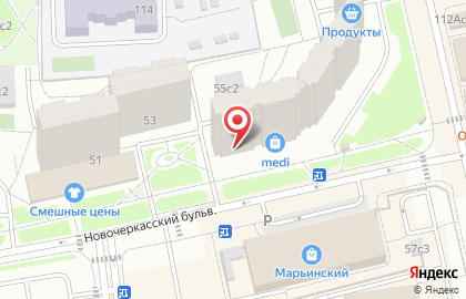 Винный супермаркет Ароматный мир на Новочеркасском бульваре на карте