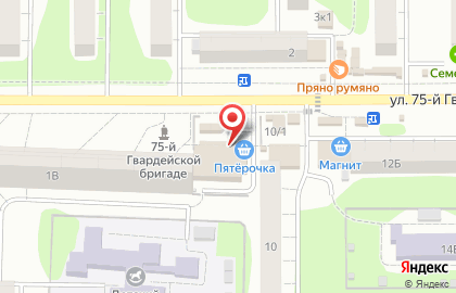 Продовольственный магазин в Октябрьском районе на карте