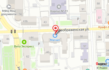 Магазин косметики и бытовой химии Магнит Косметик на Преображенской улице на карте