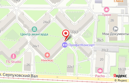 Фитнес-студия ПрофитКонсорт на улице Серпуховский Вал на карте