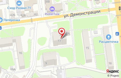 Родник в Туле на карте