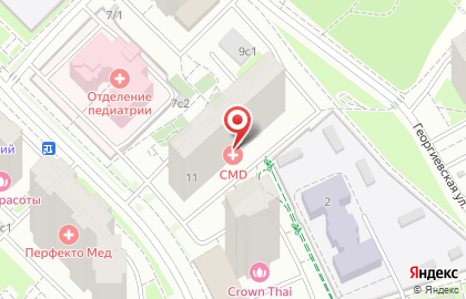 Центр диагностики CMD в г. Московский на Радужной улице на карте