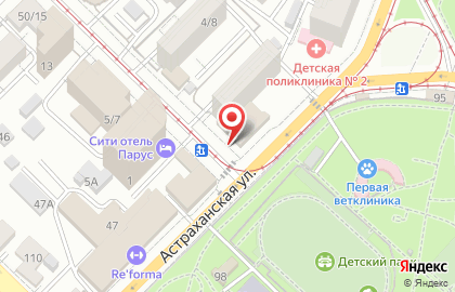 Пекарня-кондитерская Лакомка на Астраханской улице на карте