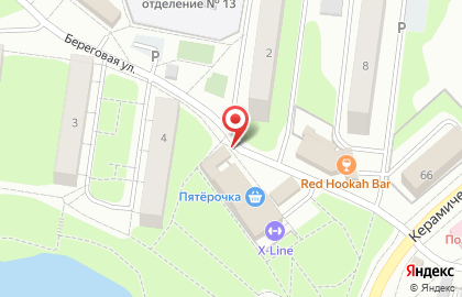 Кафе и киосков Стардог!s на Береговой улице на карте