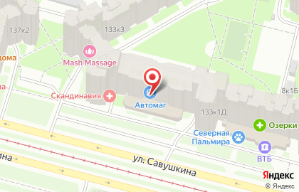 Магазин одежды для будущих мам на ул. Савушкина, 133 на карте