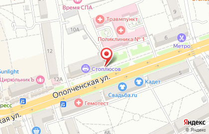 Аптека Каштан на Ополченской улице на карте