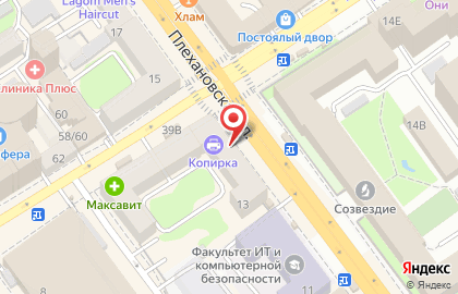 Евросеть на Плехановской улице на карте