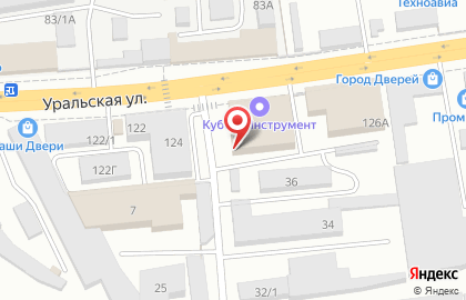 Компания по продаже и ремонту электроинструмента Кубань-инструмент на Уральской улице на карте
