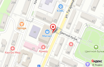 Магазин мясной продукции в Центральном районе на карте