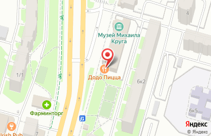 Пиццерия Додо Пицца на проспекте Чайковского на карте
