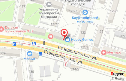 Агентство недвижимости Центр-Юг на Ставропольской улице на карте