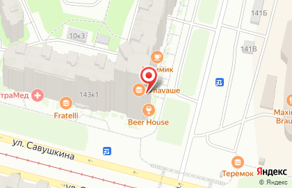 Кафе-кондитерская Север-Метрополь на Туристской улице на карте