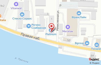 Продуктовый магазин в Калининграде на карте