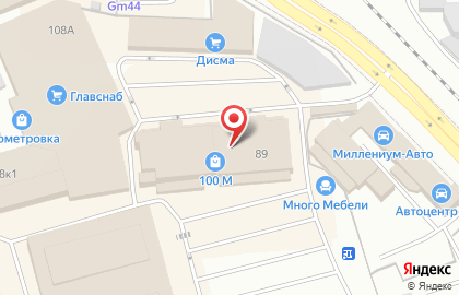 Торговый центр 100М одежда на карте
