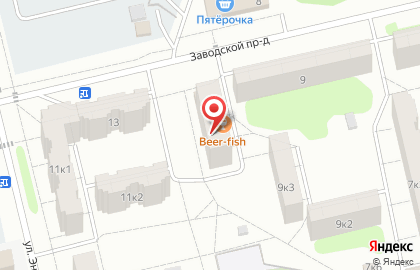 Инженерный центр в Заводском проезде на карте