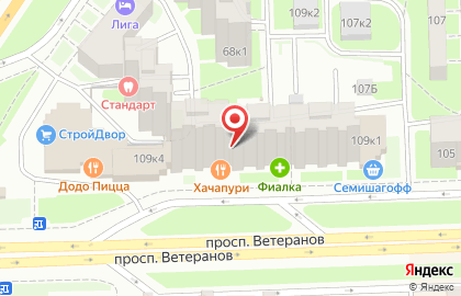 А24 автоклуб на проспекте Ветеранов на карте
