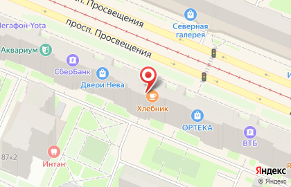 Терминал МТС банк на Гражданском проспекте на карте