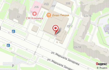 Супермаркет Магнит на улице Маршала Захарова на карте