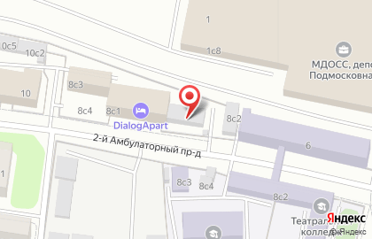 Банкомат Газпромбанк во 2-м Амбулаторном проезде на карте