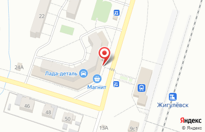 Магазин Настена на Вокзальной улице в Жигулёвске на карте