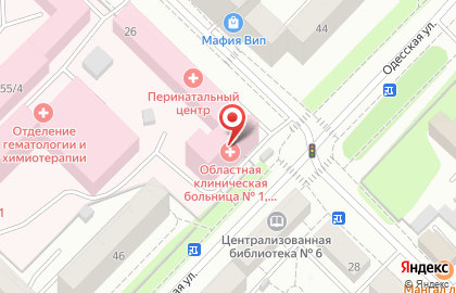 Консультативно-диагностическая поликлиника, Тюменская областная клиническая больница №1 на Одесской улице на карте