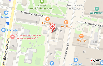 Продуктовый магазин Три поросенка на Московской улице на карте