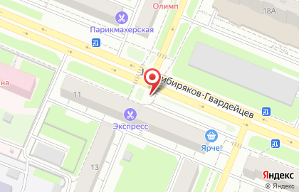 Лига на улице Сибиряков-Гвардейцев на карте