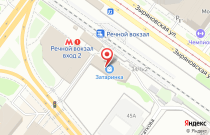 Восход на Зыряновской улице на карте