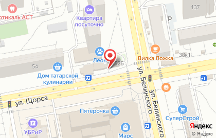 Киоск по продаже фруктов и овощей по продаже фруктов и овощей в Ленинском районе на карте