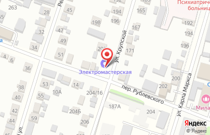 Мастерская по ремонту электроприборов на улице Крупской на карте
