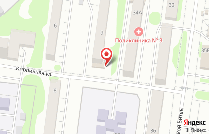 Магазин Алёнка на Кирпичной улице на карте