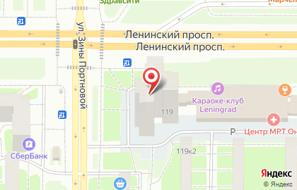 Муниципальное образование округ Княжево на Ленинском проспекте на карте